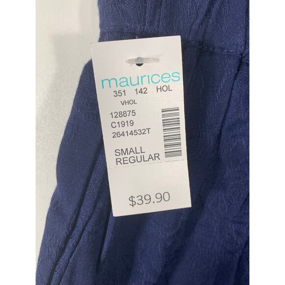 Women’s Maurice's Dark Blue Regular Fit High Rise Baggy Pants Size Small - NEW - Picture 4 of 7